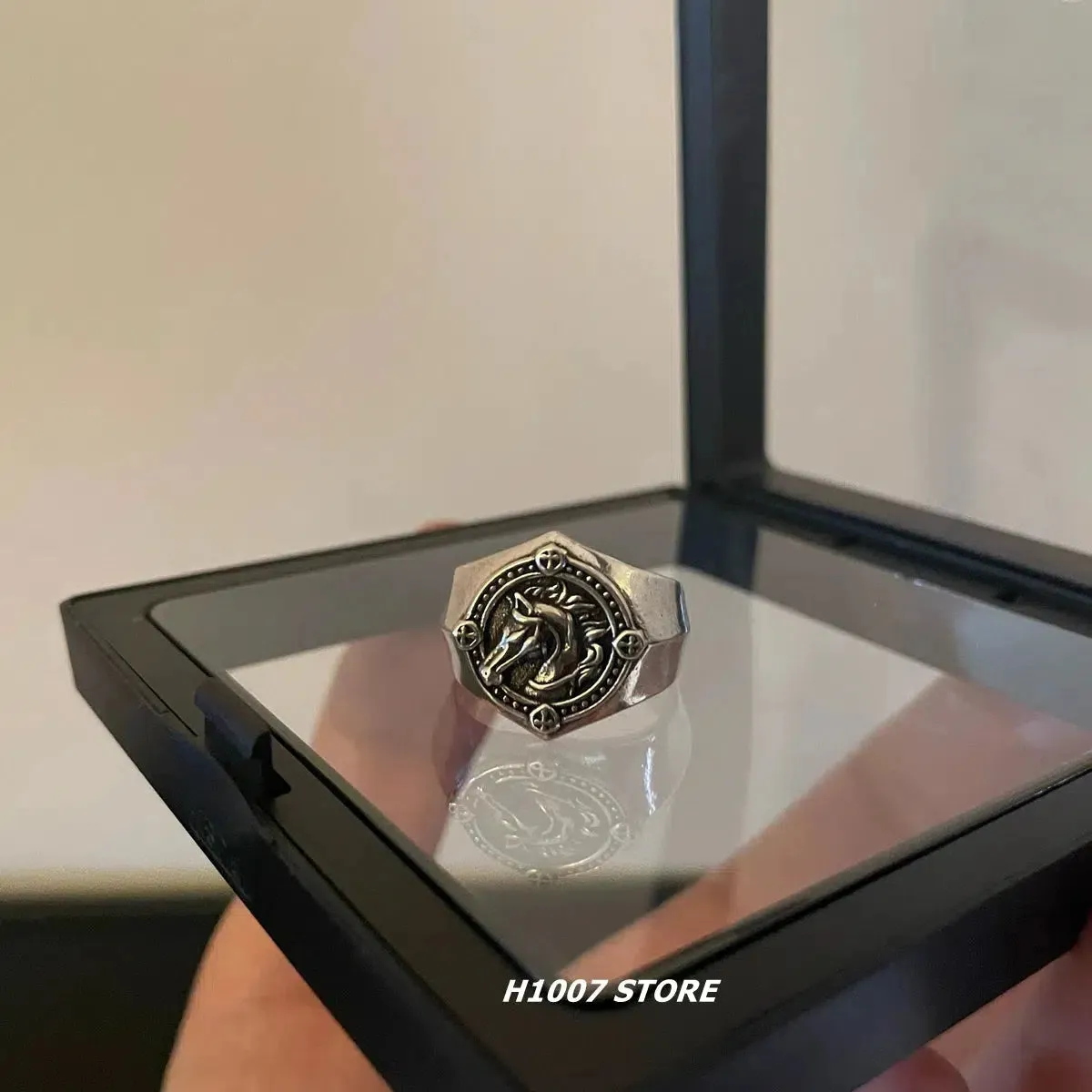 Stainless Steel Vintage Ring Set
