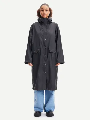 Stala Long Raincoat - Black