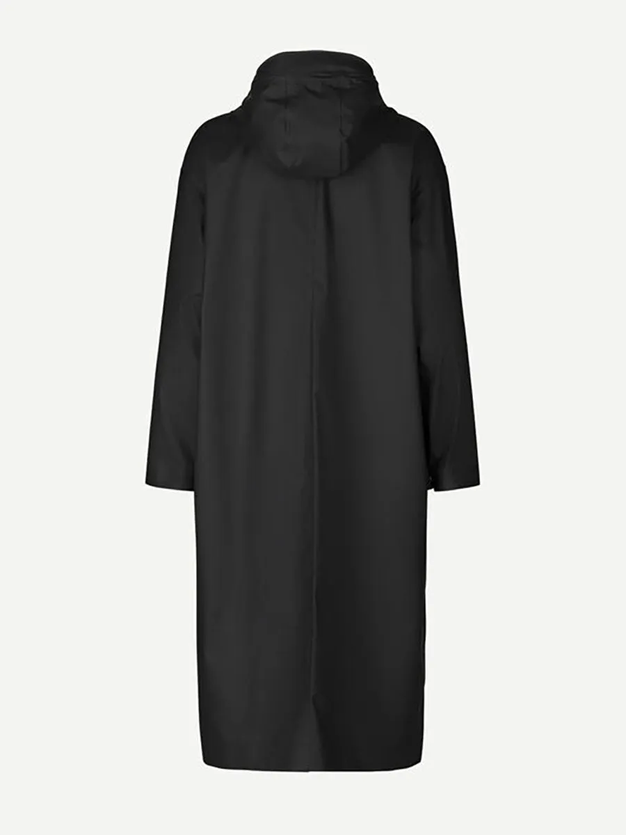 Stala Long Raincoat - Black