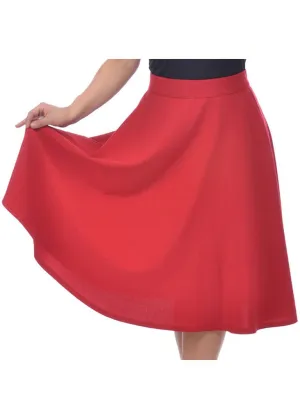 Steady Clothing High Waist Thrills 50's Swing Skirt Red