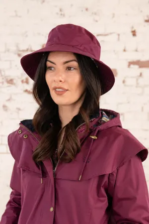 Storm Womens Waterproof Rain Hat - Plum