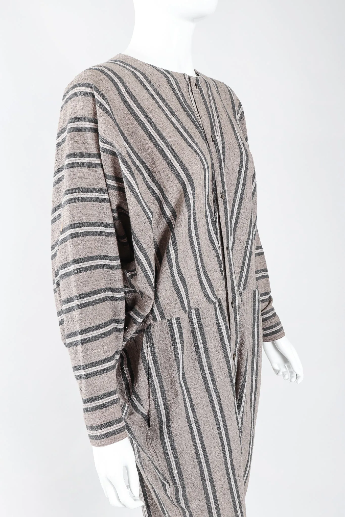 Striped Batwing Jumpsuit