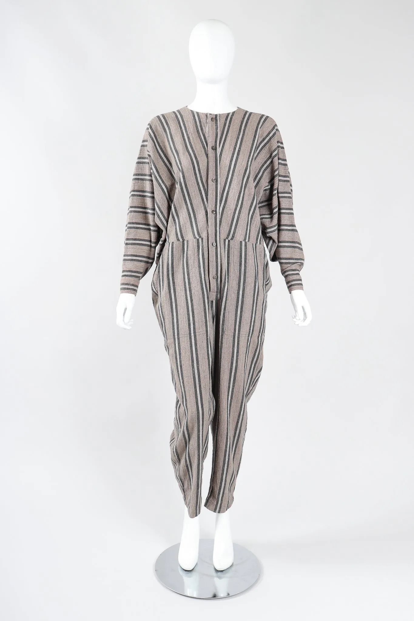 Striped Batwing Jumpsuit
