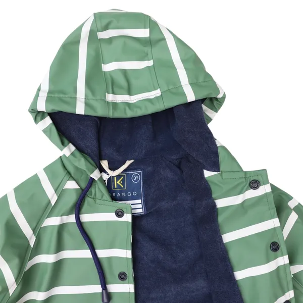 Striped Colour Change Raincoat - Green