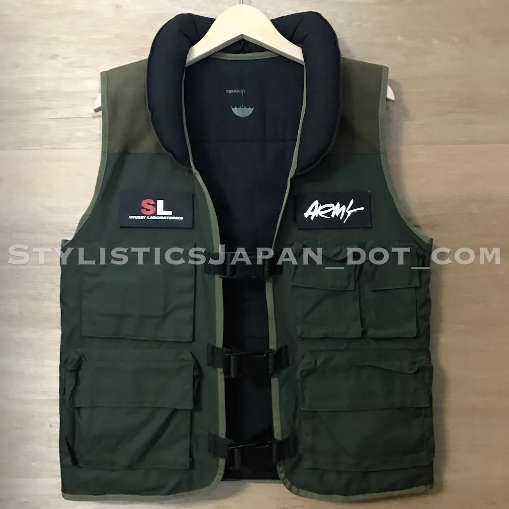 Stussy x Futura Reversible Military PFD Vest Olive/Black M