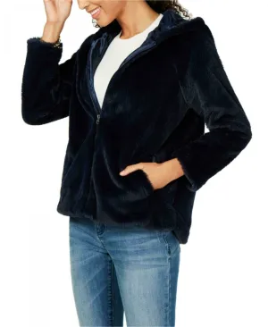 Style & Co. Women's Zip-Front Hooded Faux-Fur Jacket. 100033407