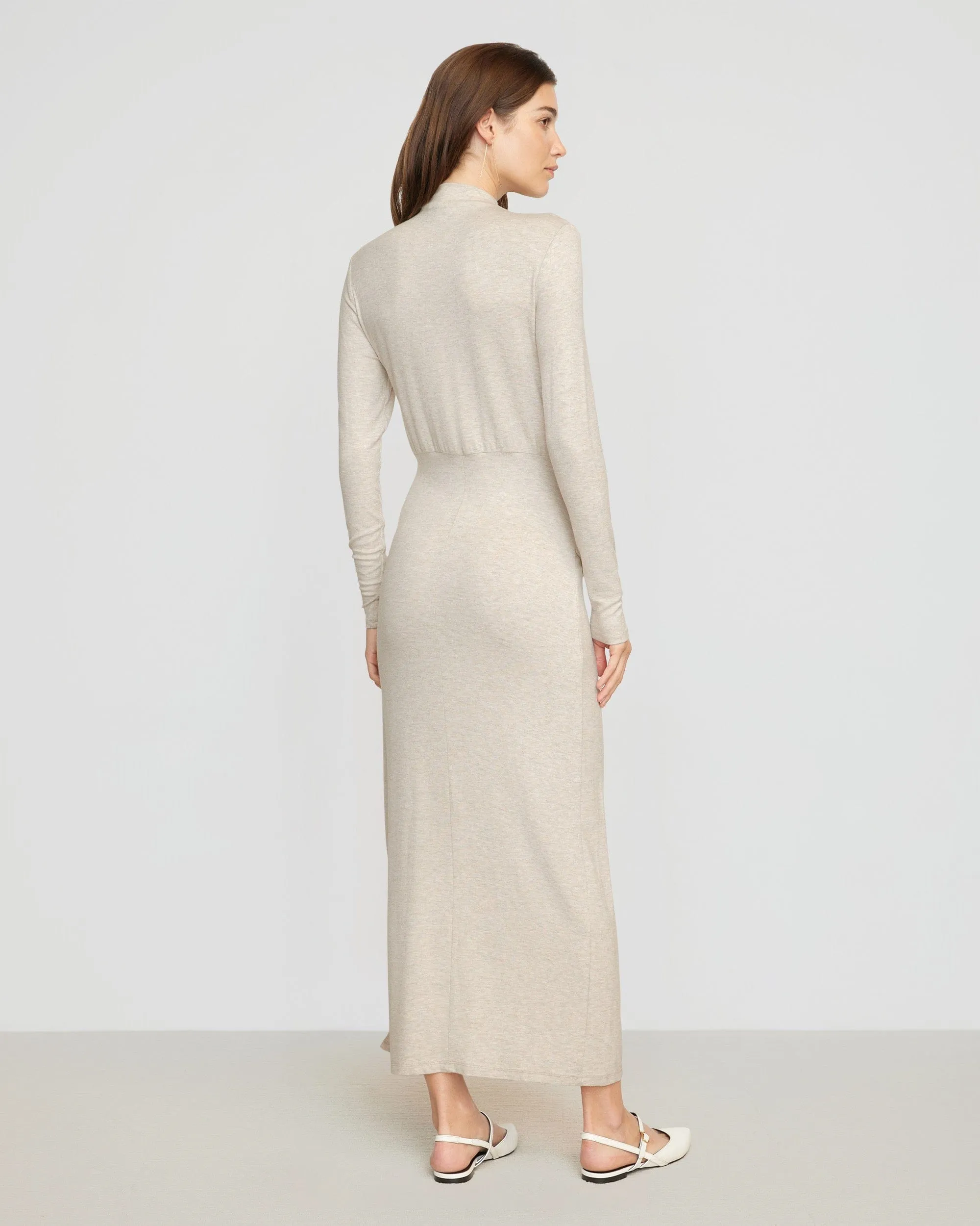 Suki Mock-Neck Long Sleeve Dress