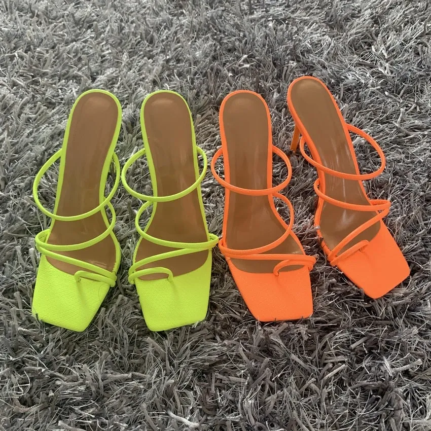 Summer Pumps Sexy snake print Slippers Sandals Shoes Women