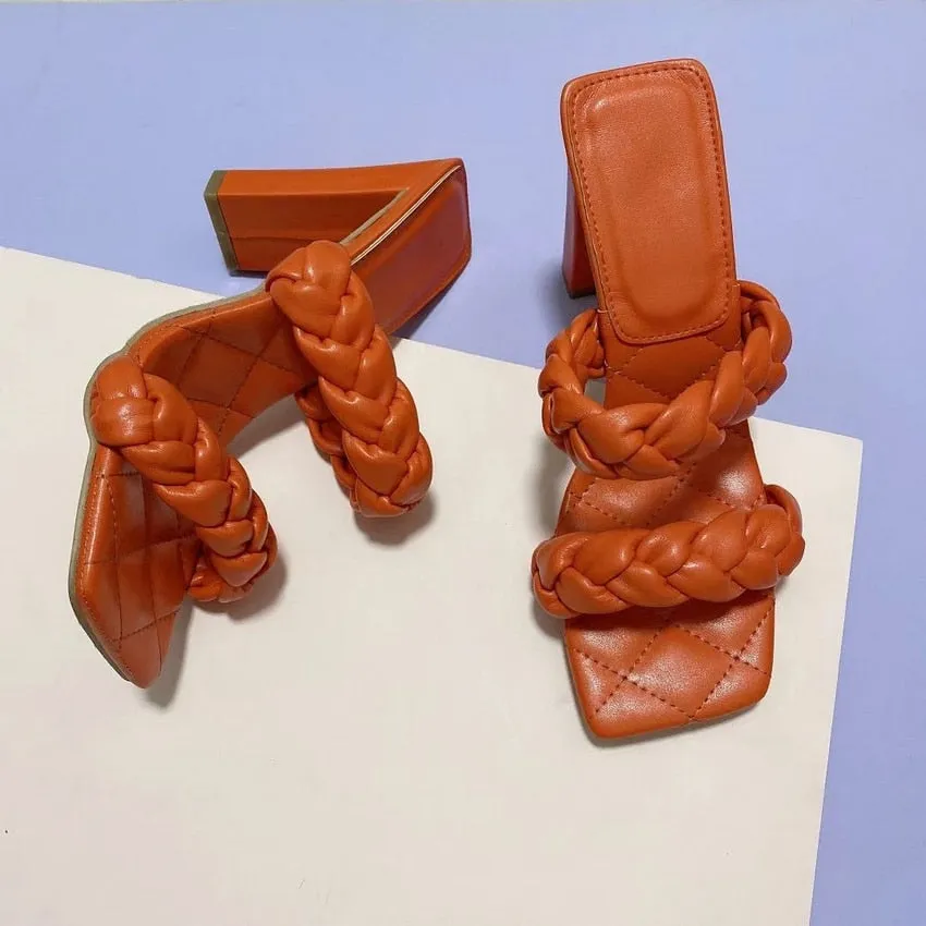 Summer Women Sandals Square Toe