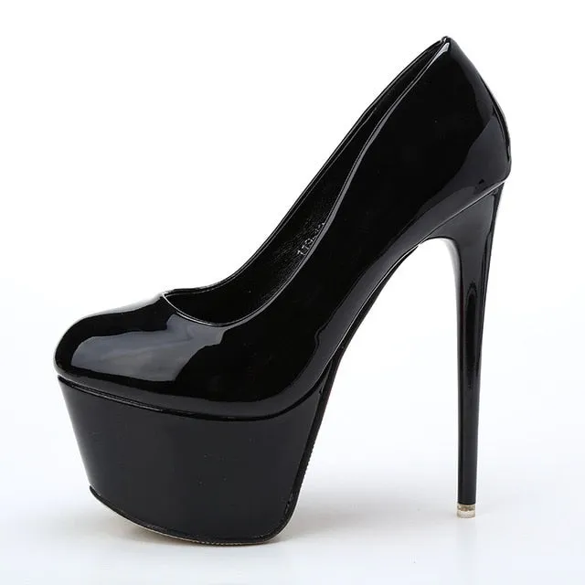 Super High Heels Concise Platform Pumps Wedding Party Sexy shoes