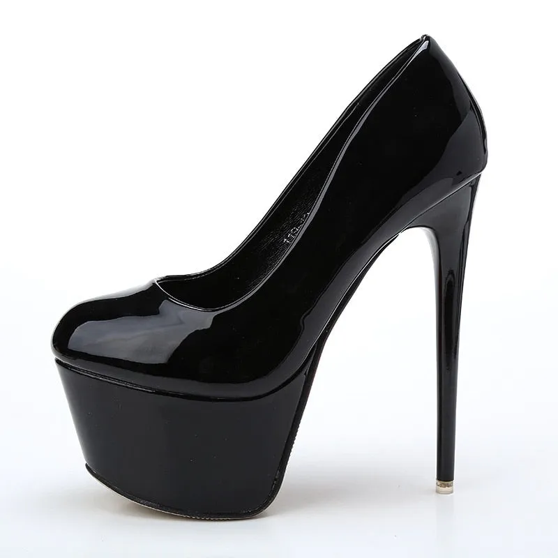 Super High Heels Concise Platform Pumps Wedding Party Sexy shoes