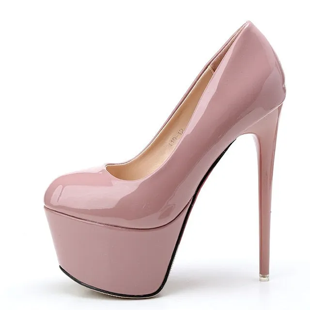 Super High Heels Concise Platform Pumps Wedding Party Sexy shoes