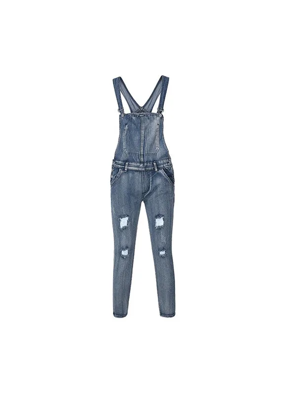 Suspender Denim Jumpsuit