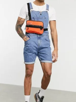 Suspender Denim Rompers