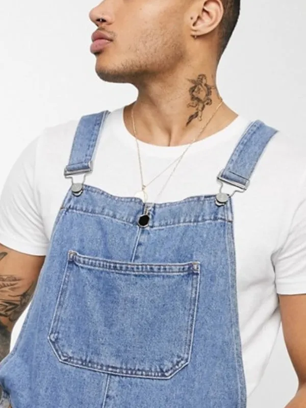 Suspender Denim Rompers