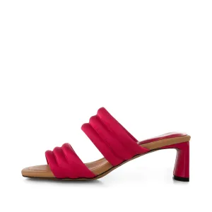 Sylvi hæl tekstil - PINK SATIN