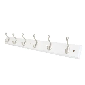 Syneco White Board 6 Hooks Coat Rack