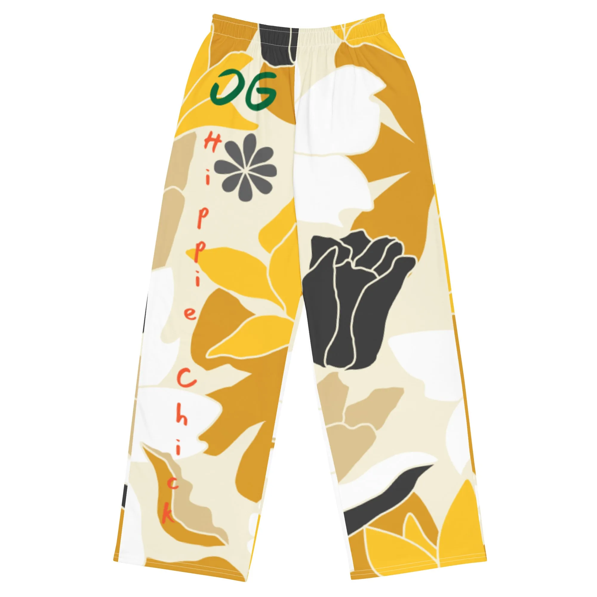 Tan Flowers Unisex Pants - OG Hippie Chick