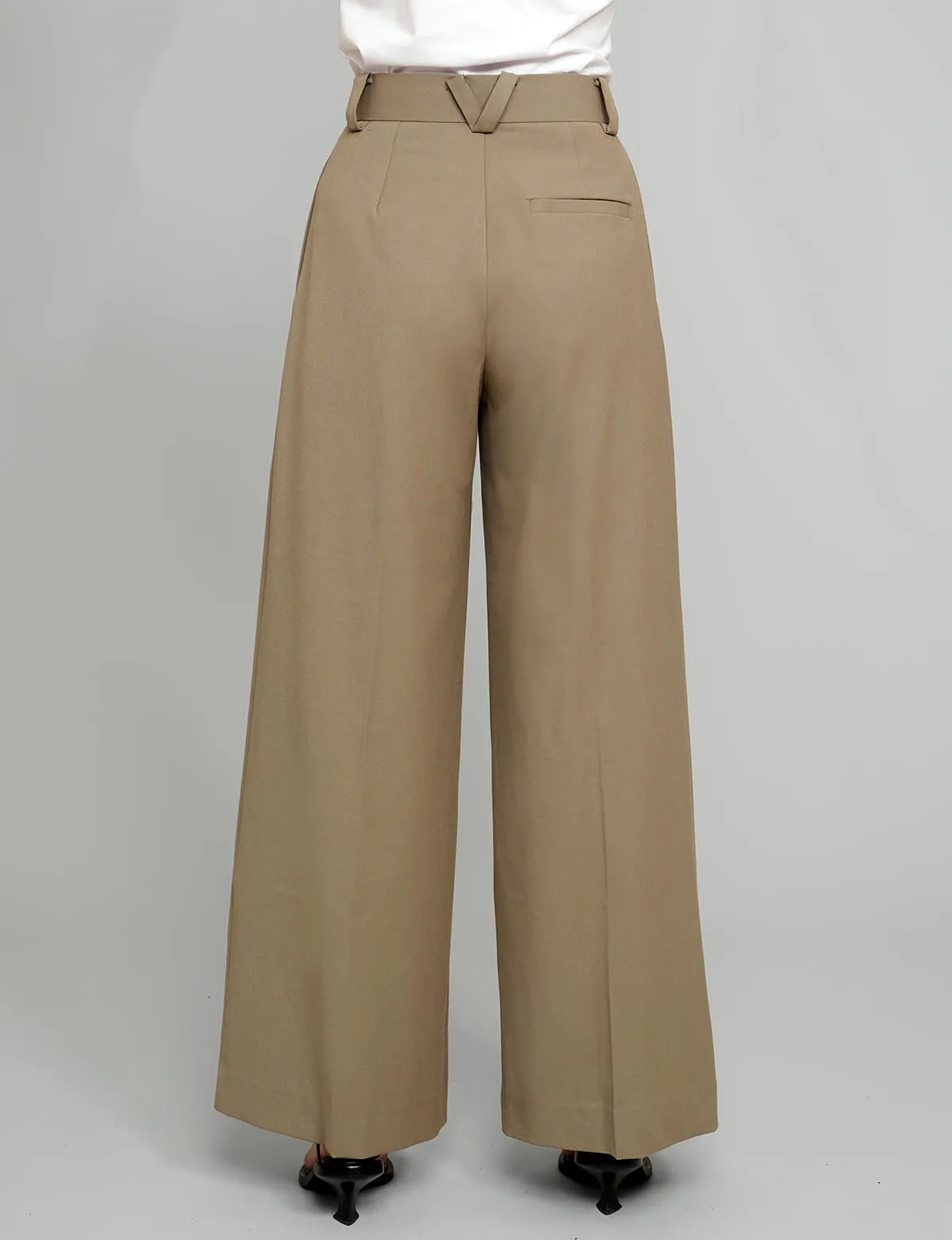 Tan Wide Leg Pants