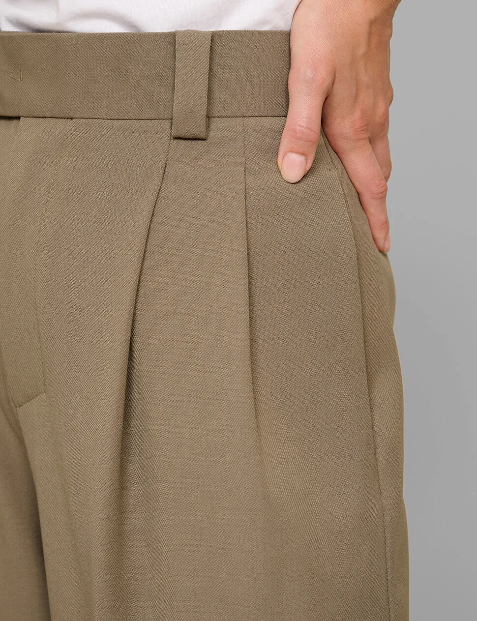 Tan Wide Leg Pants