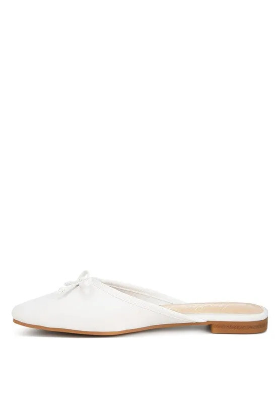 Taylena Satin Bow Detail Mules