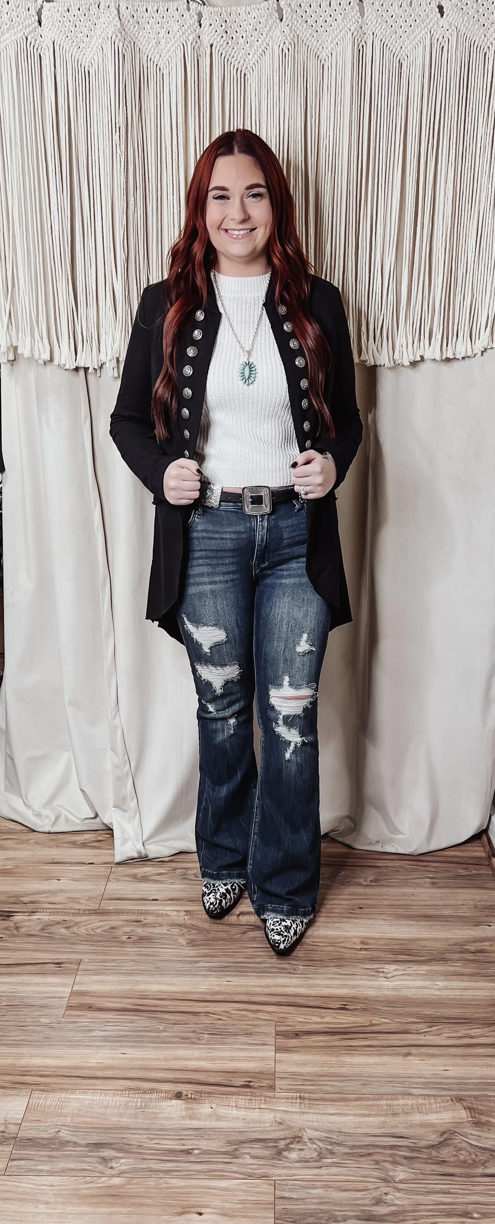 Taylor Distressed Flares