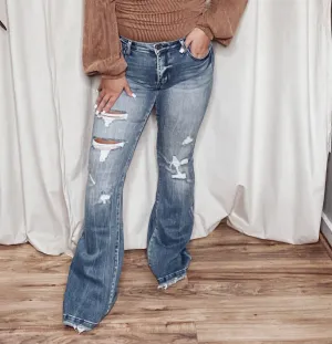Taylor Distressed Flares