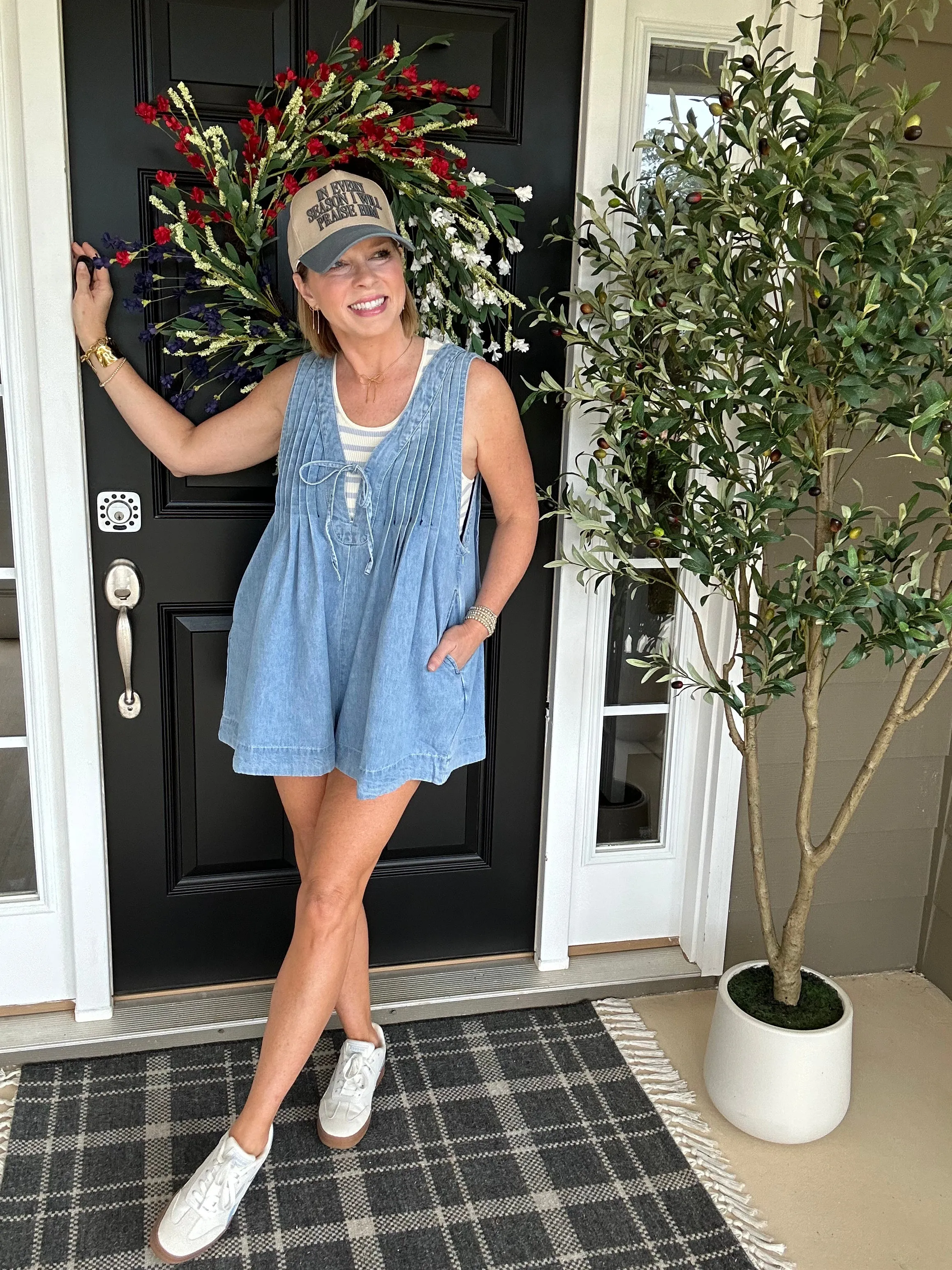 The Cali Denim Romper