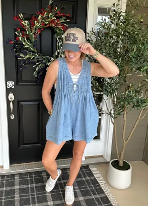 The Cali Denim Romper