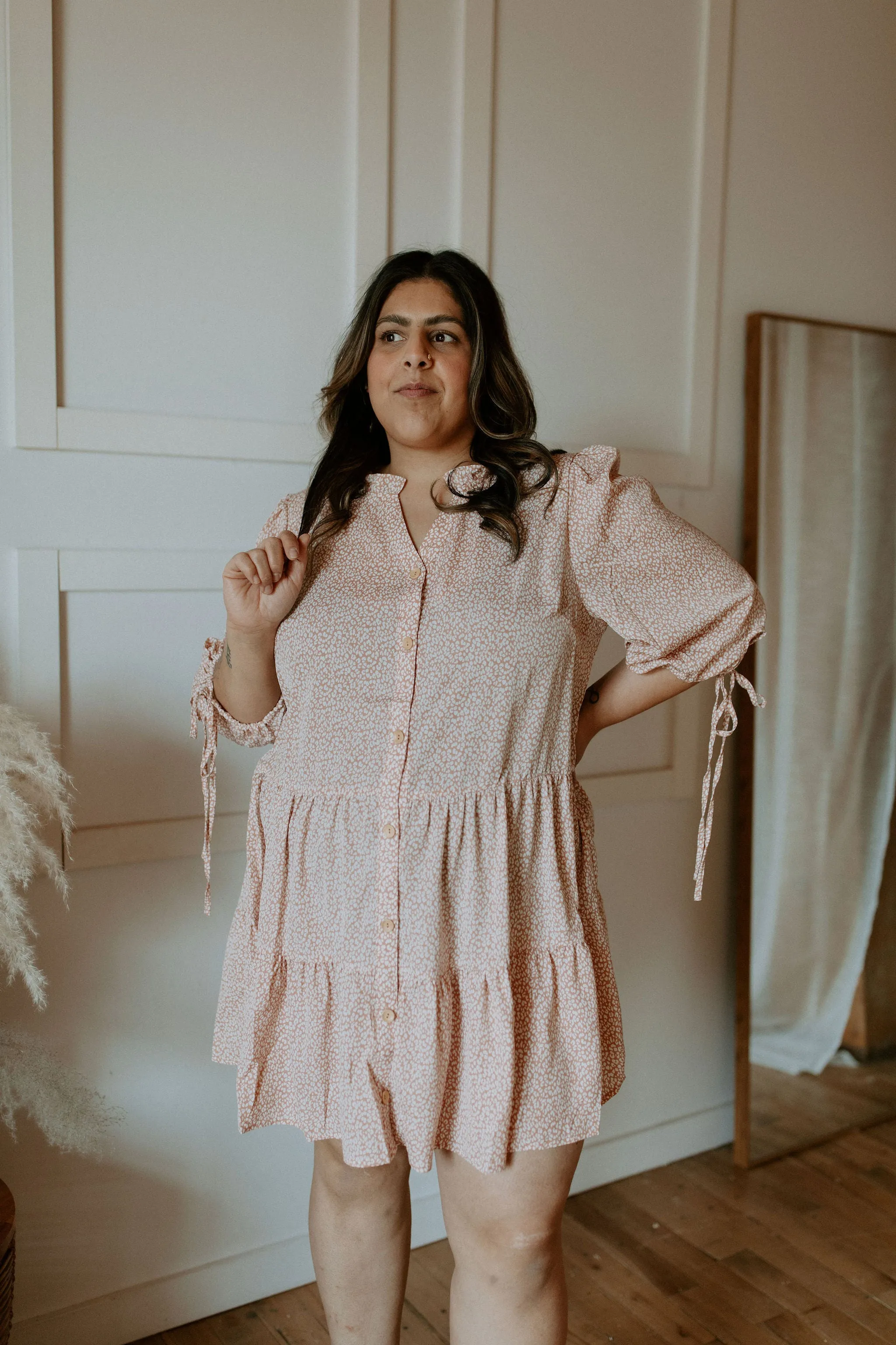 The Leo Mini Dress - Pink Petal - PLUS