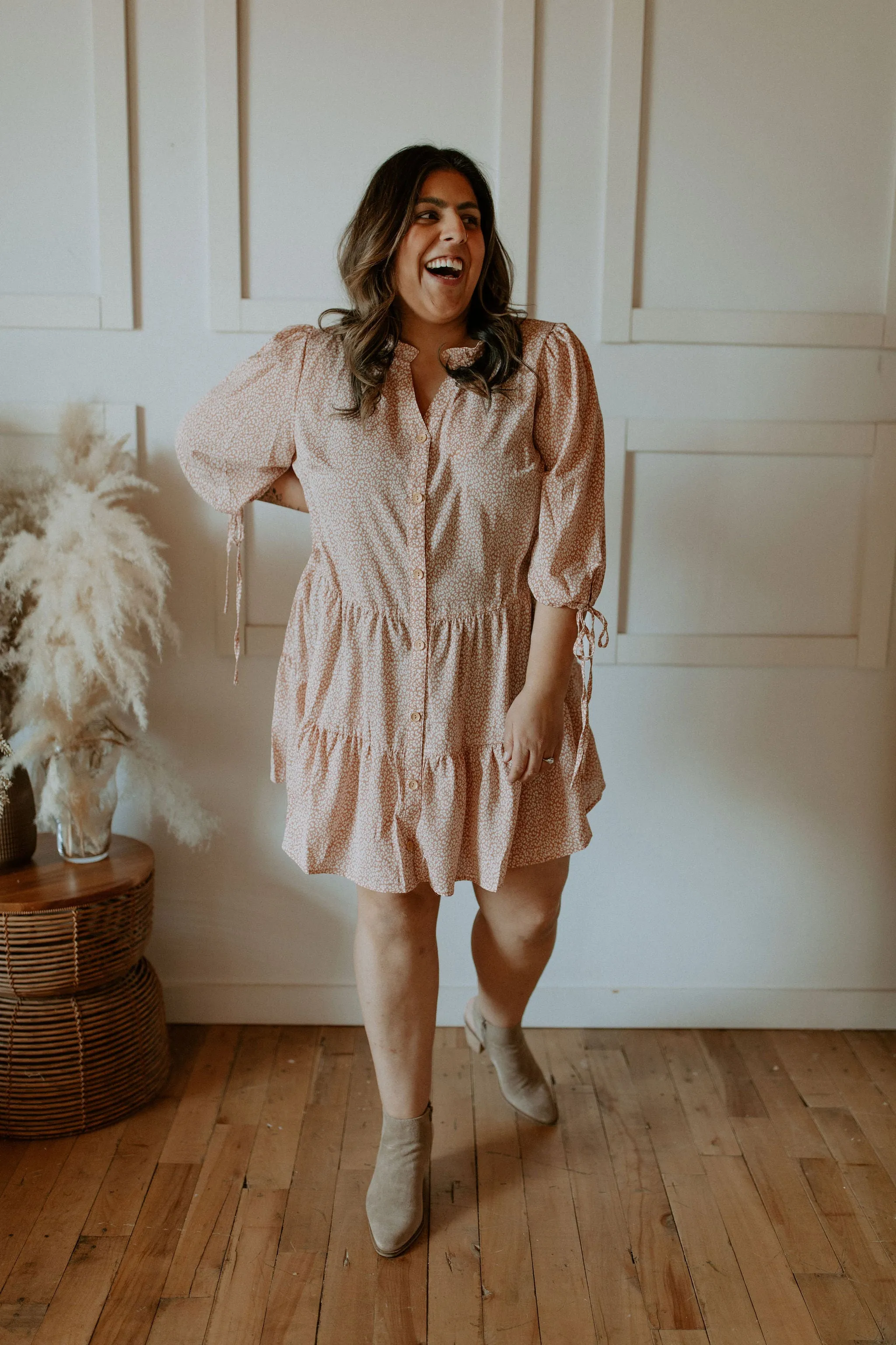 The Leo Mini Dress - Pink Petal - PLUS