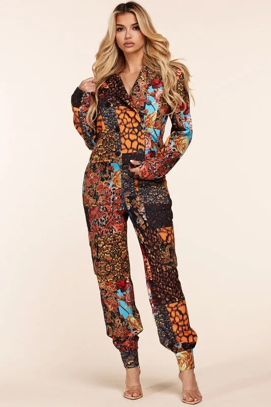 The Print Block Pantsuit
