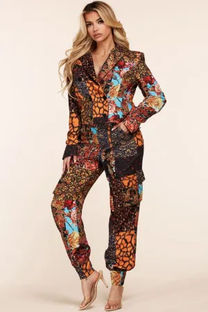 The Print Block Pantsuit