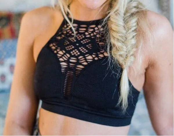 This Is It Bralette - Floral Cutout