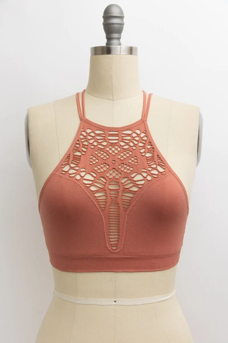 This Is It Bralette - Floral Cutout