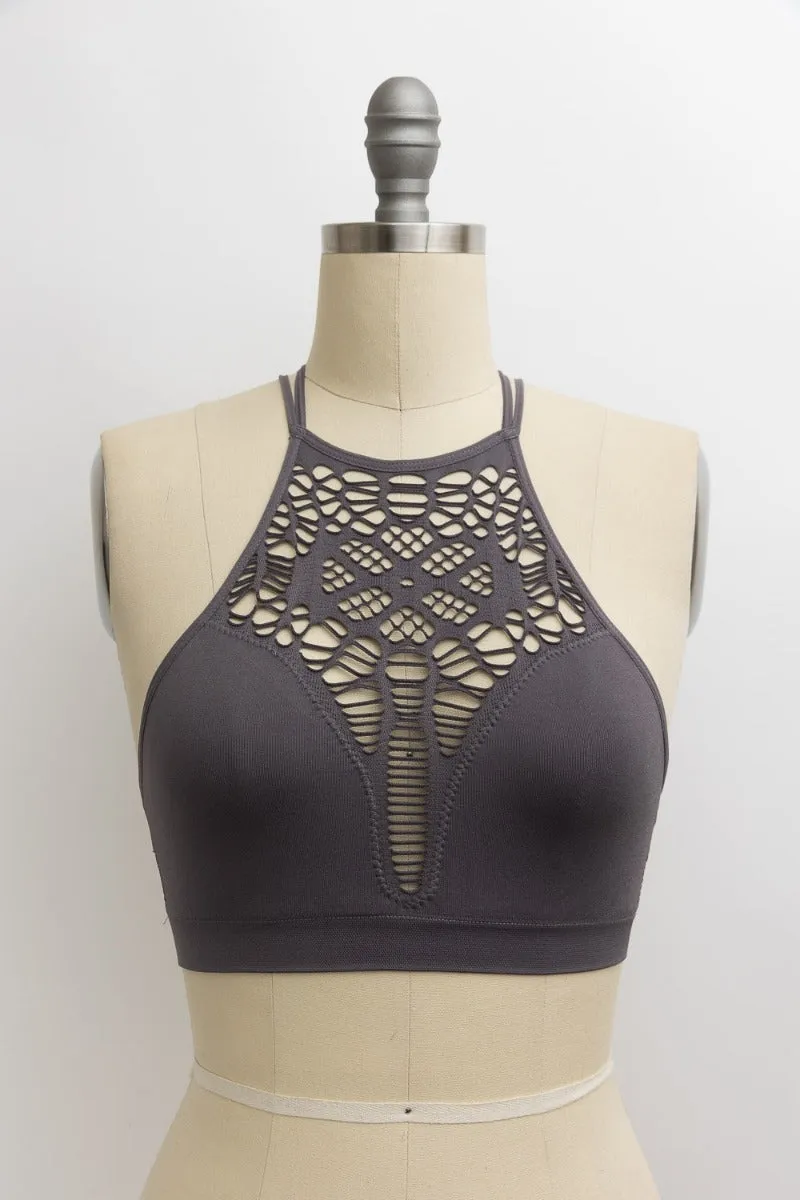 This Is It Bralette - Floral Cutout