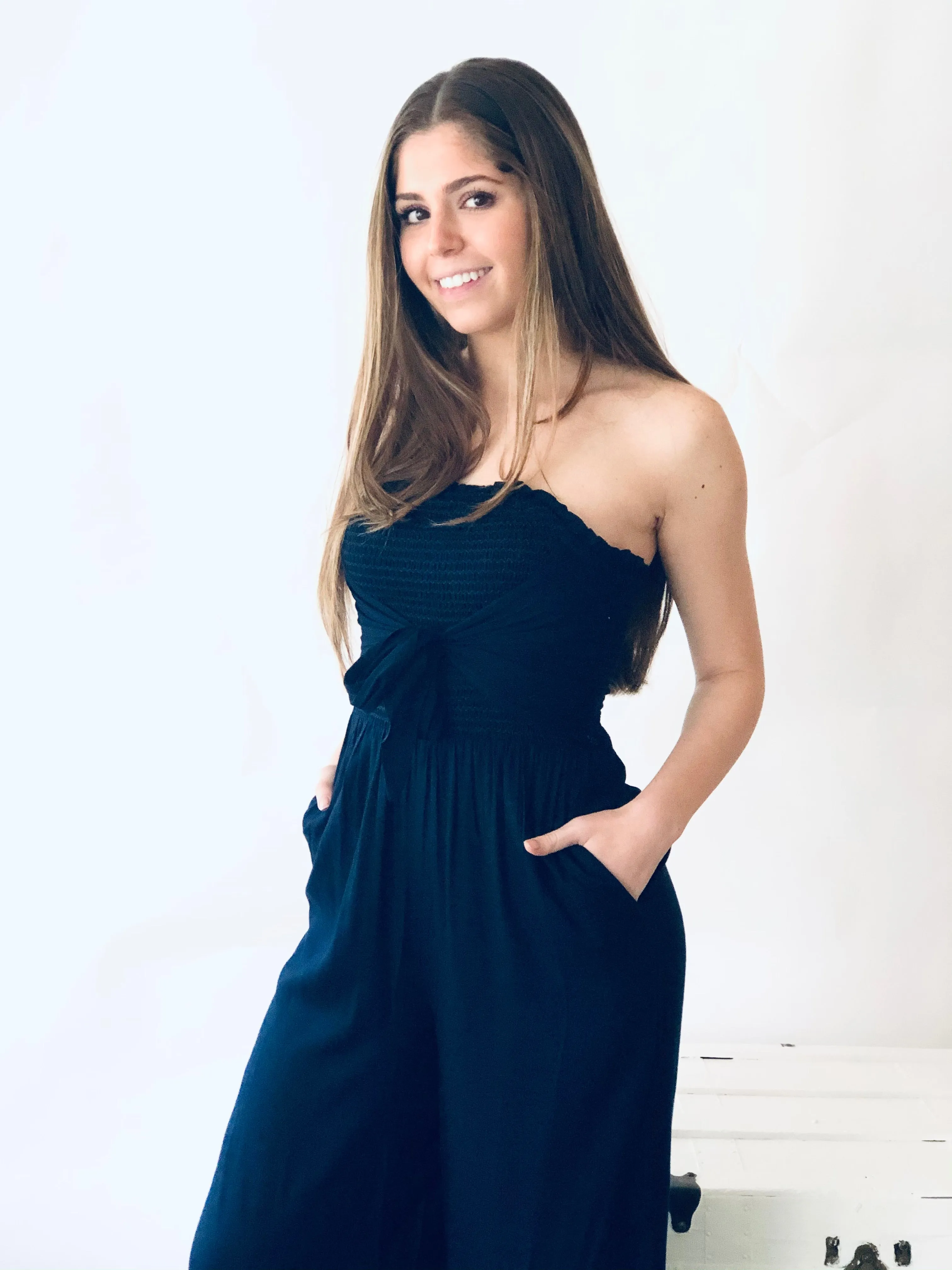 TIE FRONT JUMPSUIT