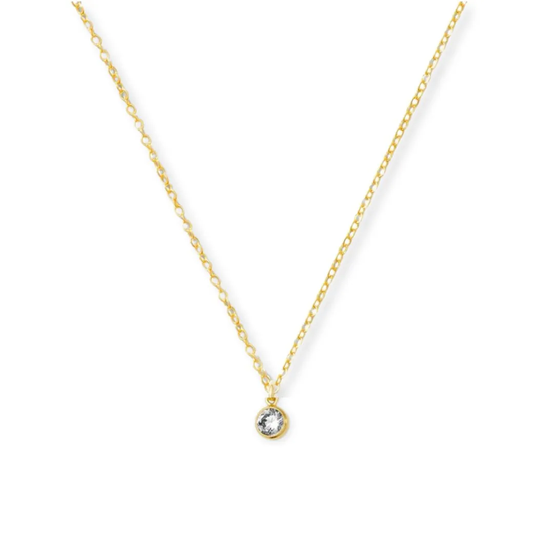 Tiny CZ Diamond Necklace
