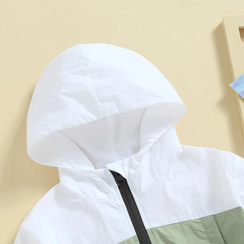 Toddler Boys Hooded  Contrast Jacket