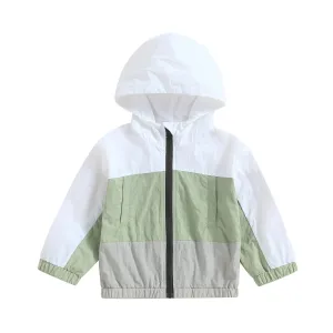 Toddler Boys Hooded  Contrast Jacket