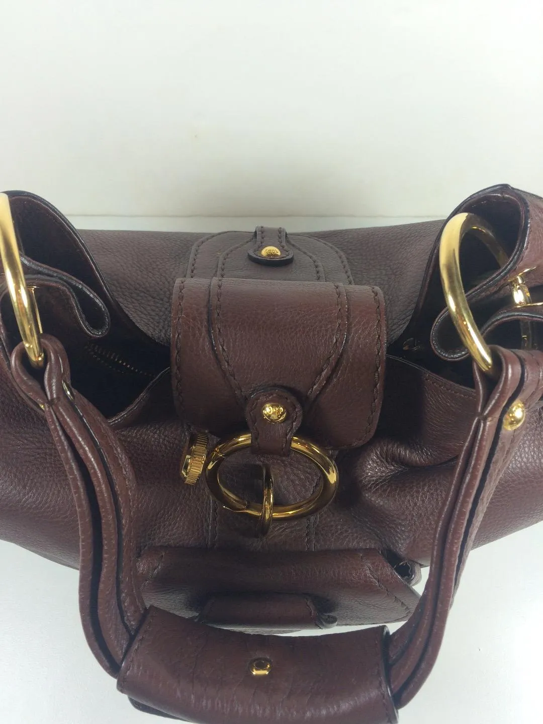 TOD's Brown Leather Hobo Shoulder Bag w/ Gold Hardware