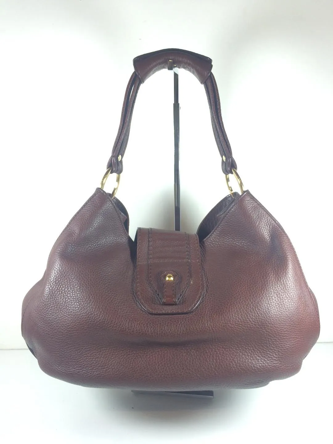 TOD's Brown Leather Hobo Shoulder Bag w/ Gold Hardware