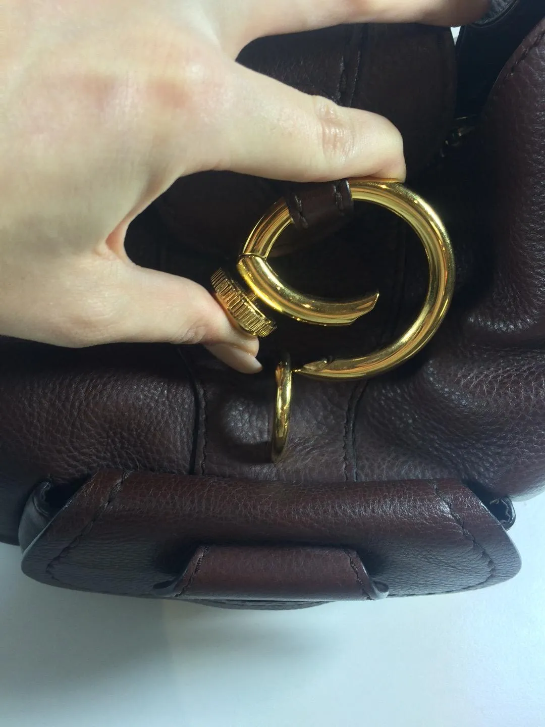 TOD's Brown Leather Hobo Shoulder Bag w/ Gold Hardware