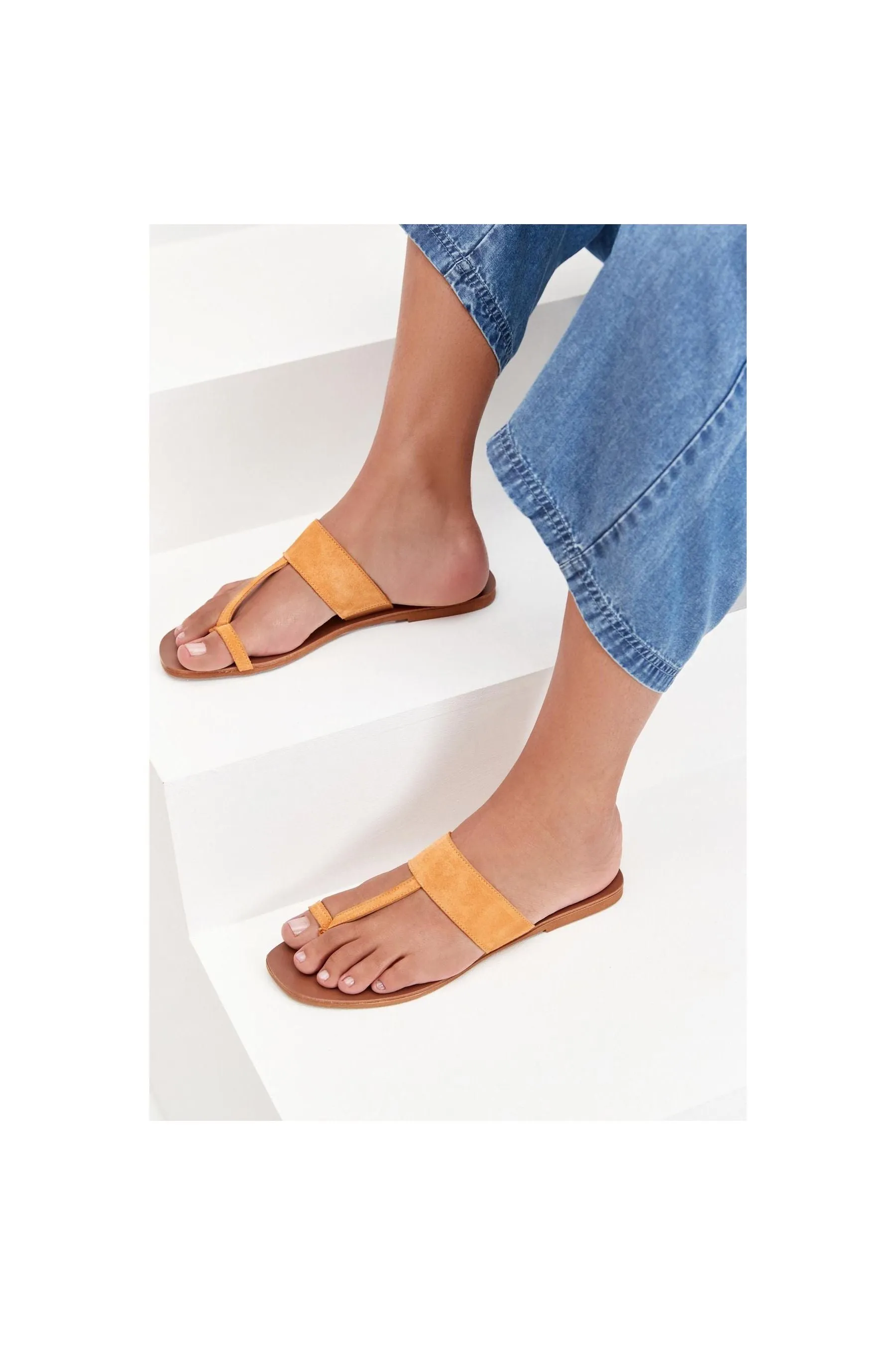 Toe Loop Mule Sandals