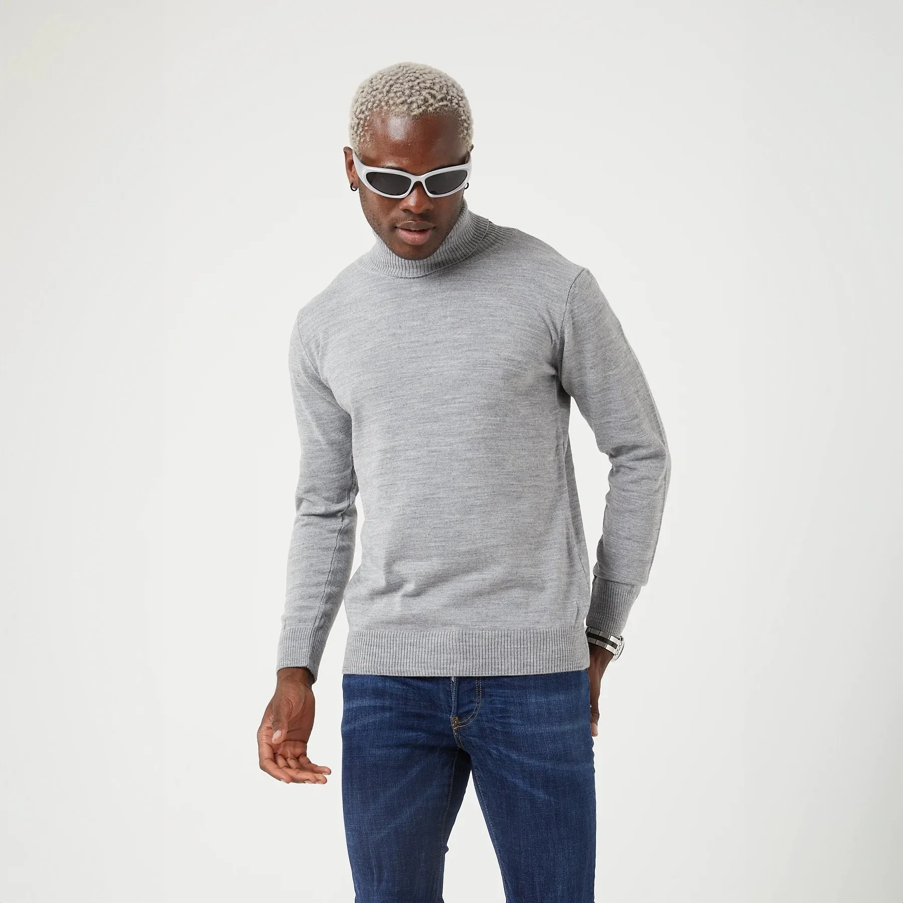 TR Premium Slim Fit Wool Turtle Neck Sweater for men - TR-11477