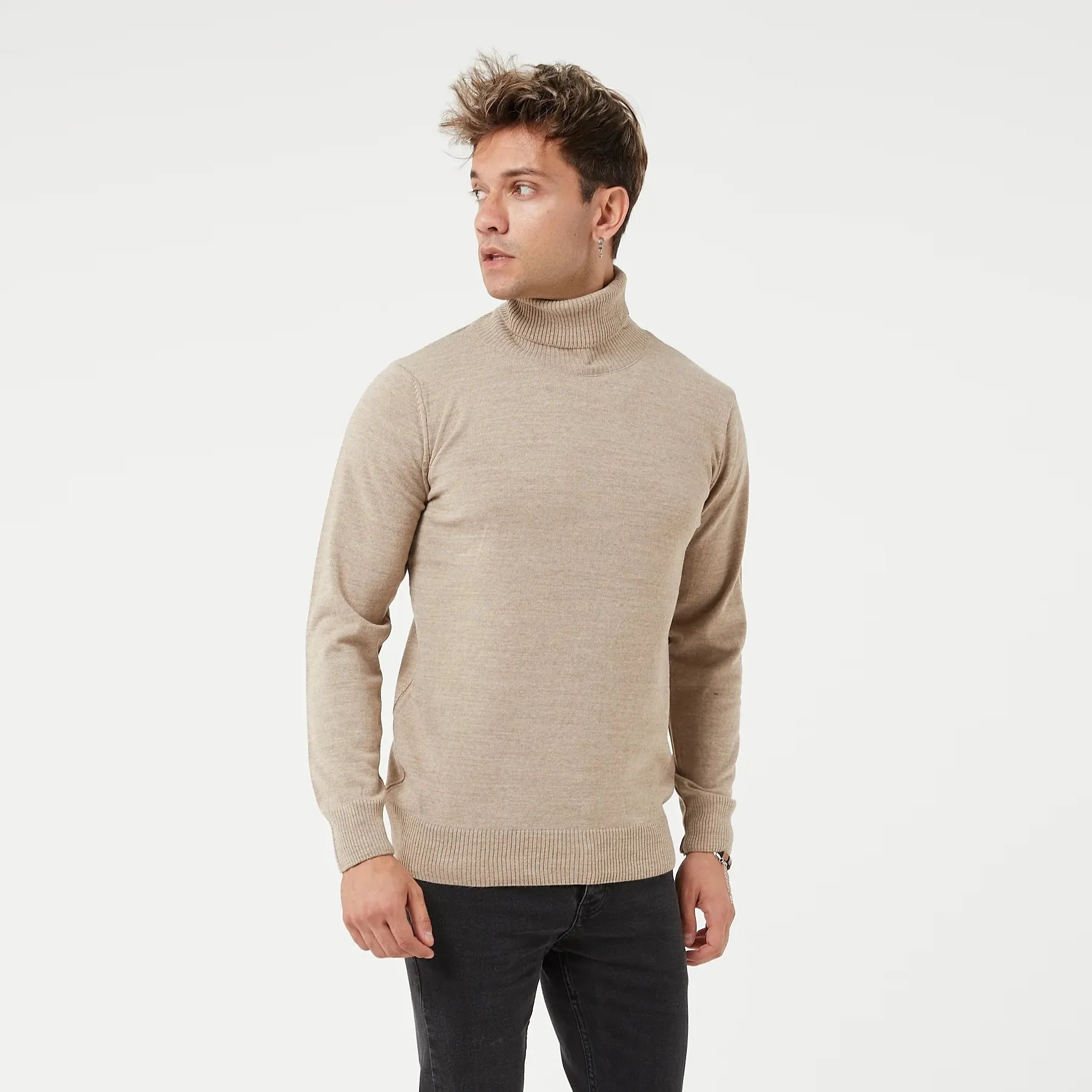 TR Premium Slim Fit Wool Turtle Neck Sweater for men - TR-11477