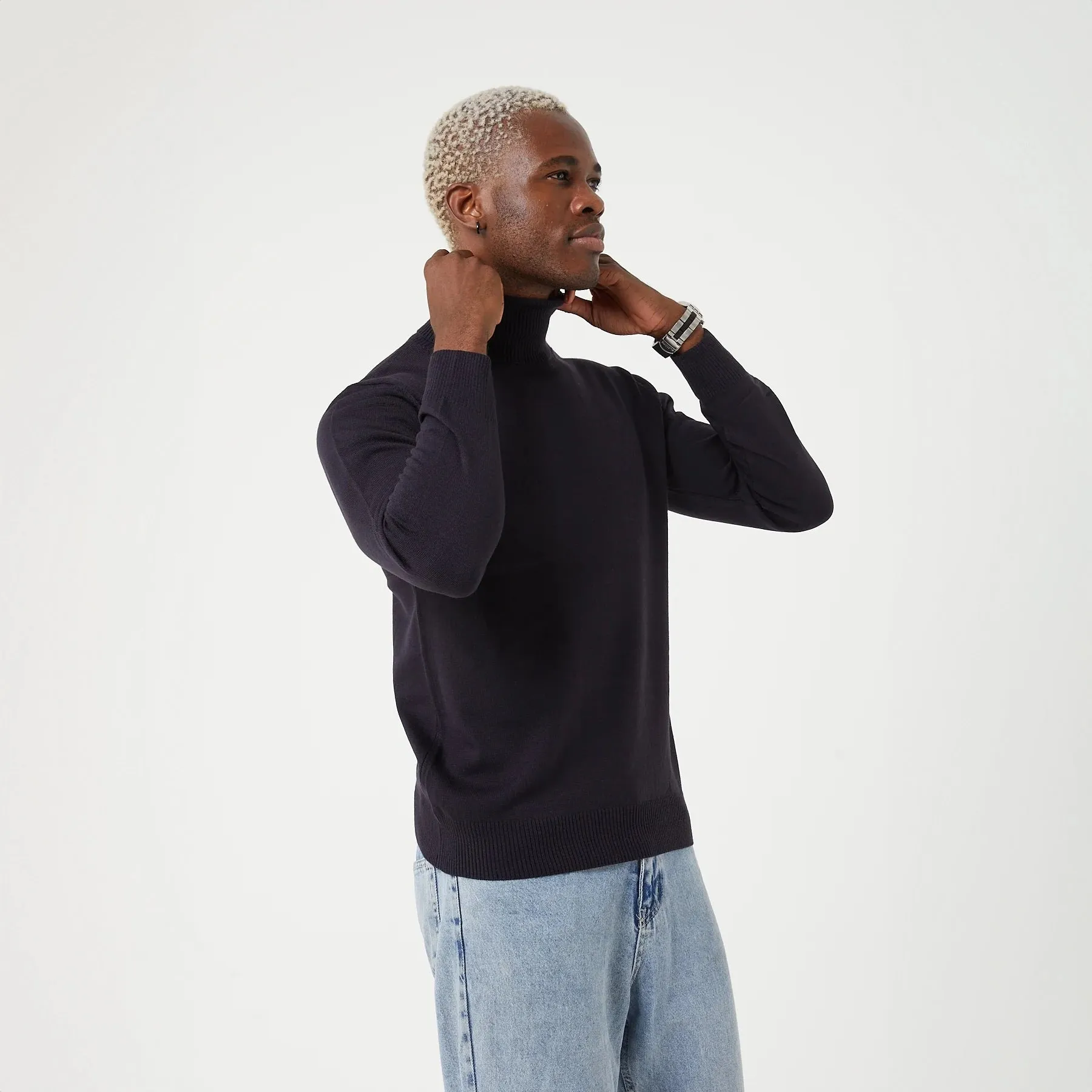 TR Premium Slim Fit Wool Turtle Neck Sweater for men - TR-11477