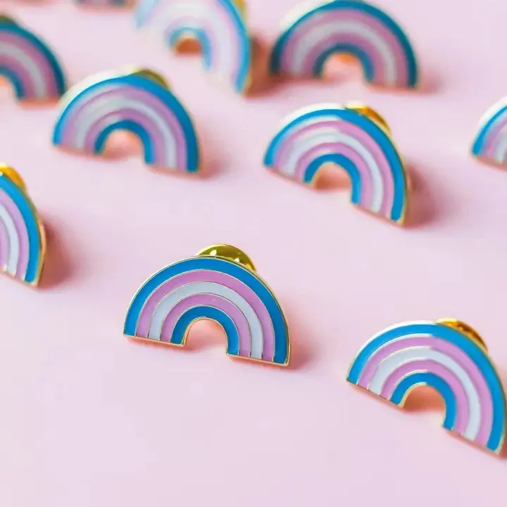 Transgender Pride Rainbow LGBTQ Enamel Pin