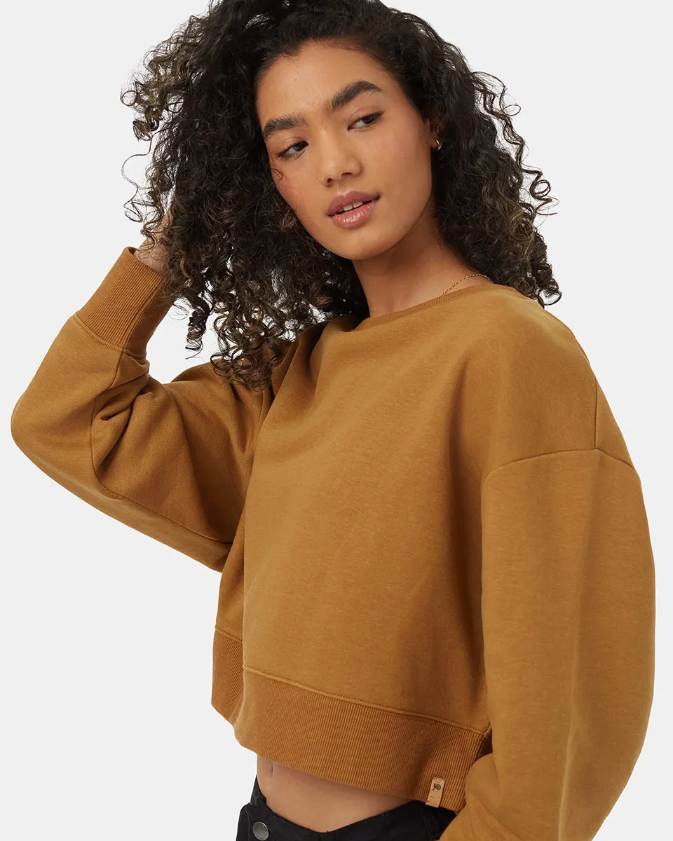 TreeFleece Oversized Cropped Crew