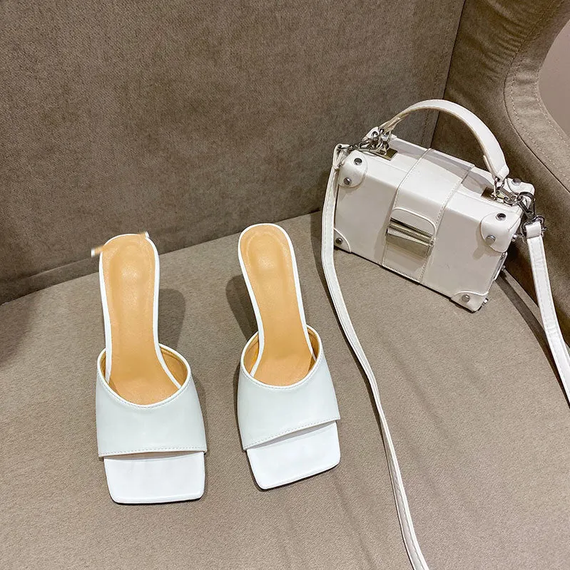 Trendy Basic Square Toe Mules